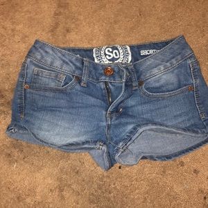 Light blue booty shorts